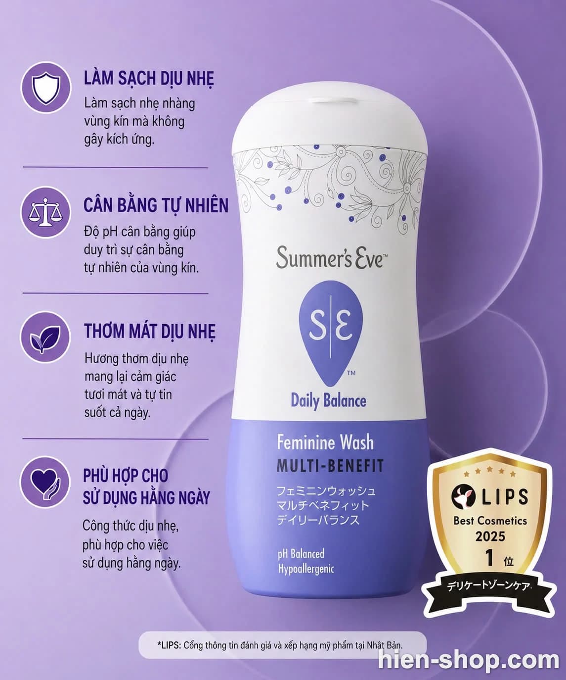 Dung dịch vệ sinh phụ nữ Summer's Eve Feminine Wash
